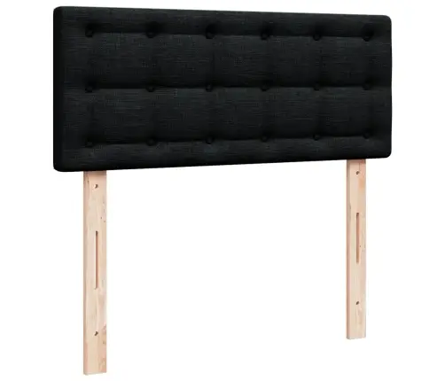 Atsperu Gulta Ar Matraci, Melns Audums, 120X190 Cm Vidaxl