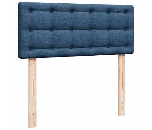 Atsperu Gulta Ar Matraci, Zils Audums, 120X190 Cm Vidaxl