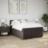 Atsperu Gultas Rāmis Ar Matraci, Tumši Brūna, 140X190Cm, Audums Vidaxl
