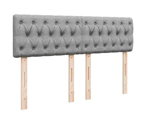 Lova Su Spyruoklėmis Ir Čiužiniu, Pilkas, 140X190cm Audinys