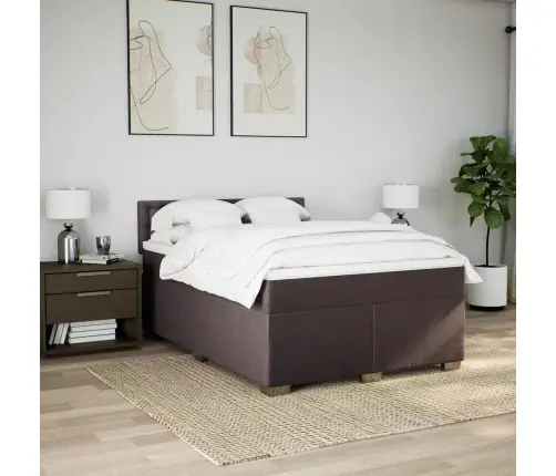 Kontinentaalvoodi Madratsiga, Tumepruun, 140X190 cm Kangas