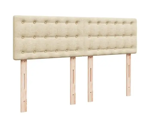 Atsperu Gulta Ar Matraci, Krēmkrāsas Audums, 140X190 Cm Vidaxl