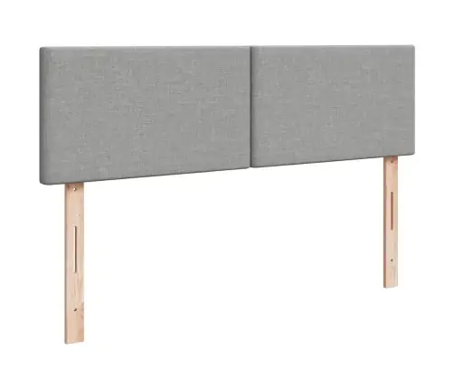 Atsperu Gultas Rāmis Ar Matraci, Gaiši Pelēka Audums, 140X200Cm Vidaxl