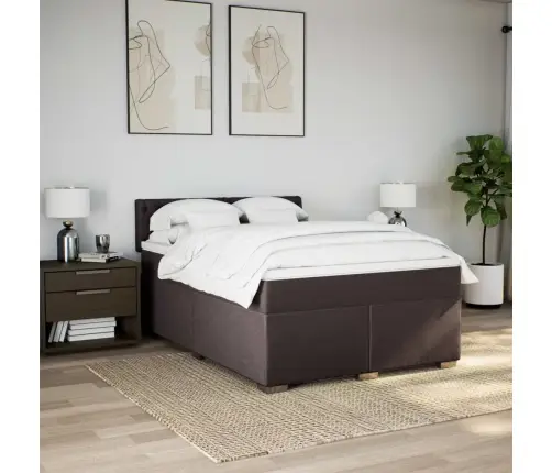 Kontinentaalvoodi Madratsiga, Tumepruun, 140X200 cm Kangas