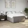 Lova Su Spyruoklėmis Ir Čiužiniu, Taupe, 160X200 cm Audinys