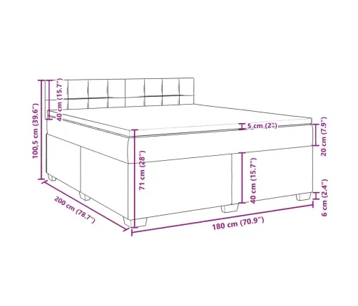 Kontinentaalvoodi Madratsiga, Sinine, 180X200 cm Kangas