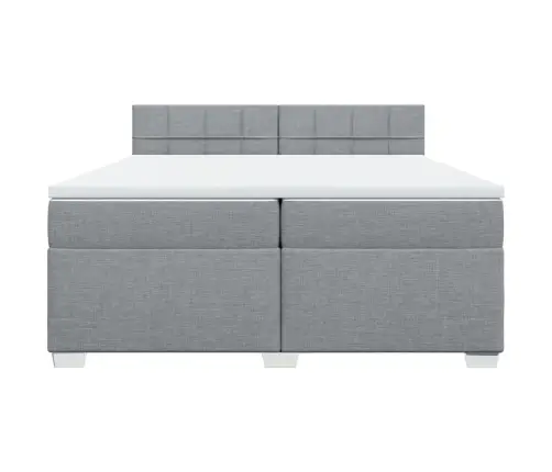 Kontinentaalvoodi Madratsiga, Helehall, 200X200 cm Kangas