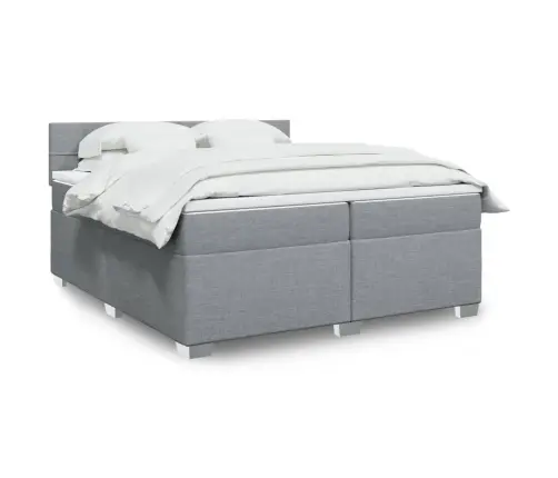 Kontinentaalvoodi Madratsiga, Helehall, 200X200 cm Kangas