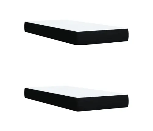 Atsperu Gultas Rāmis Ar Matraci, Melna Audums, 200X200 Cm Vidaxl