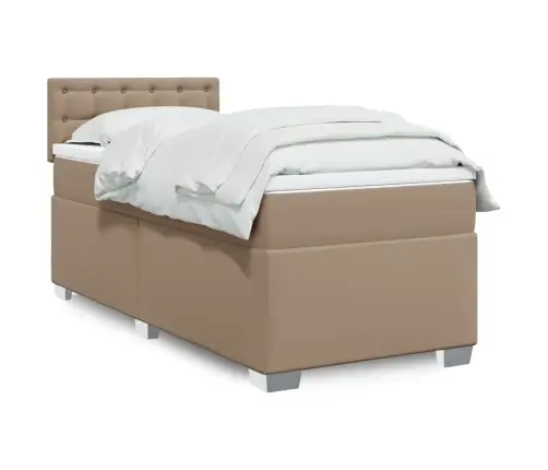 Kontinentaalvoodi Madratsiga, Cappuccino, 80X200 cm Kunstnahk