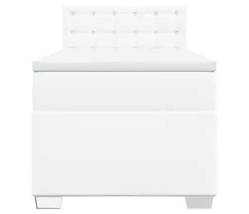 Kontinentaalvoodi Madratsiga, Valge, 100X200 cm Kunstnahk