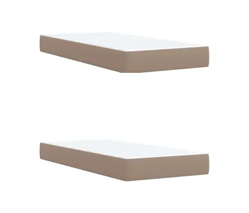 Lova Su Čiužiniu, Kapučino, 200X200cm Dirbtinė Oda