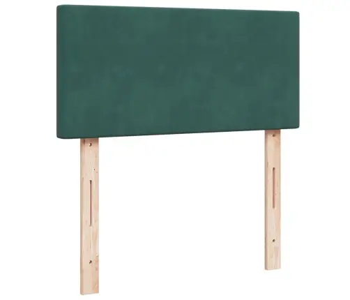 Atsperu Gulta Ar Matraci, Tumši Zaļš Samts, 80X200 Cm Vidaxl