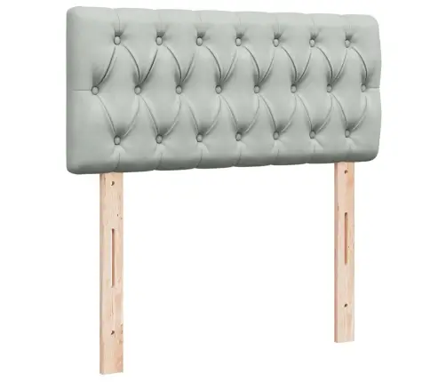 Atsperu Gulta Ar Matraci, Gaiši Pelēka Samts, 80X200 Cm Vidaxl