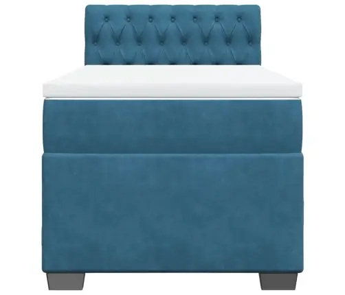 Kontinentaalvoodi Madratsiga, Tumesinine, 80X200 cm Samet