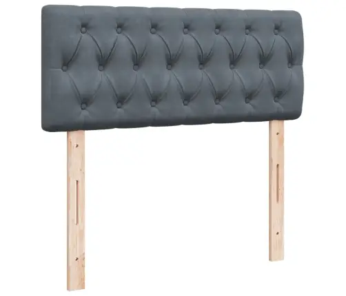 Kontinentaalvoodi Madratsiga, Tumehall, 120 X 190 cm Samet