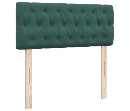 Lova Su Spyruoklėmis Ir Čiužiniu, Žalia, 120X190cm Aksomas