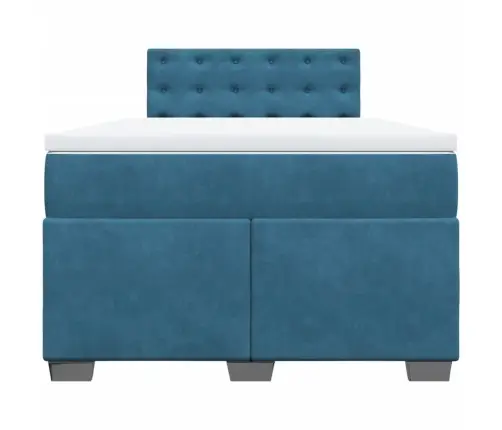 Kontinentaalvoodi Madratsiga, Tumesinine, 120 X 190 cm Samet