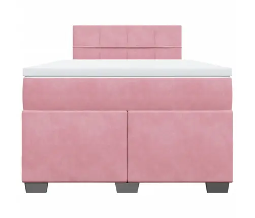 Kontinentaalvoodi Madratsiga, Roosa, 120X200 cm Samet