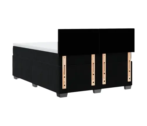 Kontinentaalvoodi Madratsiga, Must, 140X200 cm Samet