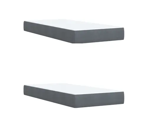 Kontinentaalvoodi Madratsiga, Tumehall, 200X200 cm Samet