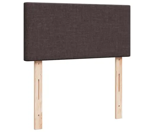 Atsperu Gultas Rāmis Ar Matraci, Tumši Brūna, 80X200 Cm, Audums Vidaxl
