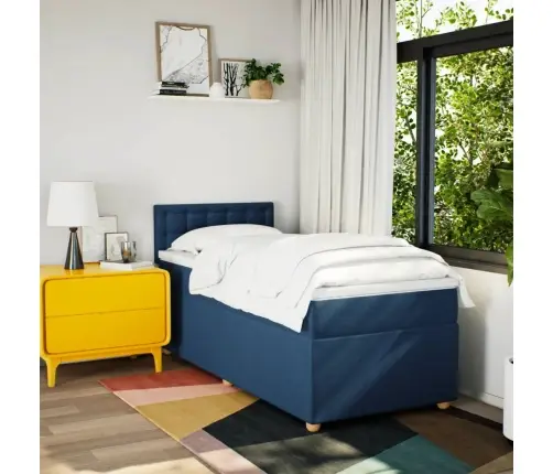 Kontinentaalvoodi Madratsiga, Sinine, 80X200 cm Kangas