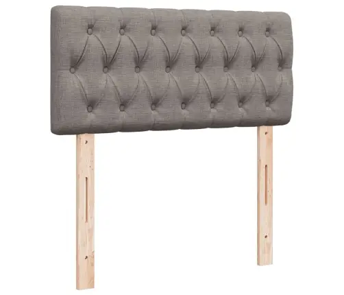 Atsperu Gulta Ar Matraci, Pelēkbrūns, 90X190 Cm, Audums Vidaxl