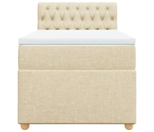 Kontinentaalvoodi Madratsiga, Kreemjas, 90X190 cm Kangas