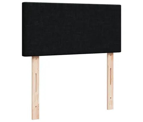 Lova Su Spyruoklėmis Ir Čiužiniu, Juoda, 90X200 cm Audinys