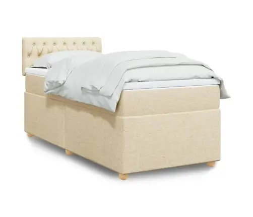 Kontinentaalvoodi Madratsiga, Kreemjas, 90X200 cm Kangas