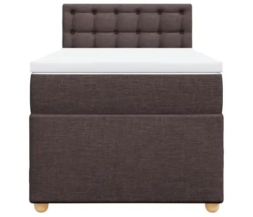 Lova Su Spyruoklėmis Ir Čiužiniu, Ruda, 90X200 cm Audinys