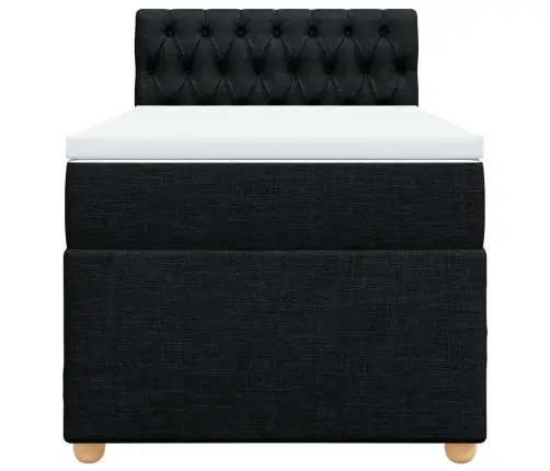 Kontinentaalvoodi Madratsiga, Must, 100X200 cm Kangas