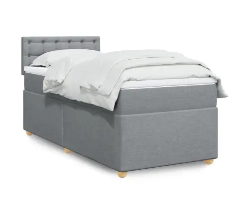 Kontinentaalvoodi Madratsiga, Helehall, 100X200 cm Kangas