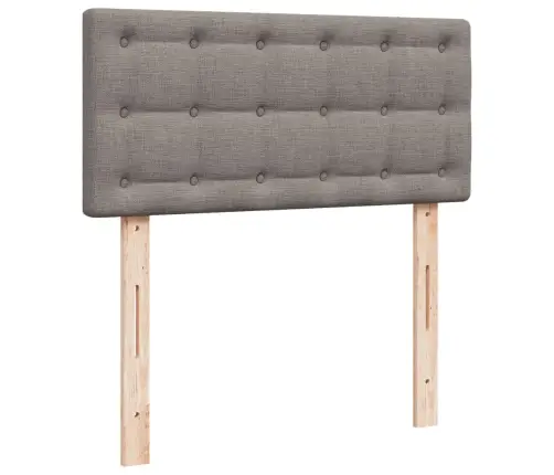 Atsperu Gultas Rāmis Ar Matraci, Pelēkbrūns, 100X200 Cm, Audums Vidaxl