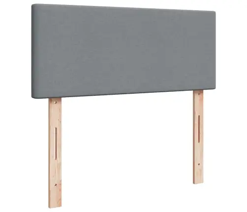 Lova Su Spyruoklėmis Ir Čiužiniu, Pilka, 120X190cm Audinys