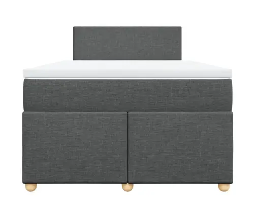 Lova Su Spyruoklėmis Ir Čiužiniu, Pilka, 120X190cm Audinys