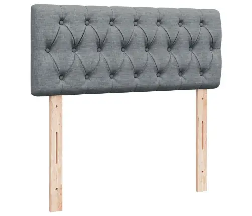 Atsperu Gulta Ar Matraci, Gaiši Pelēka Audums, 120X190 Cm Vidaxl