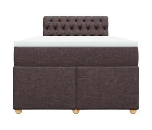 Lova Su Spyruoklėmis Ir Čiužiniu, Ruda, 120X190cm Audinys