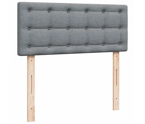 Atsperu Gulta Ar Matraci, Gaiši Pelēka Audums, 120X190 Cm Vidaxl