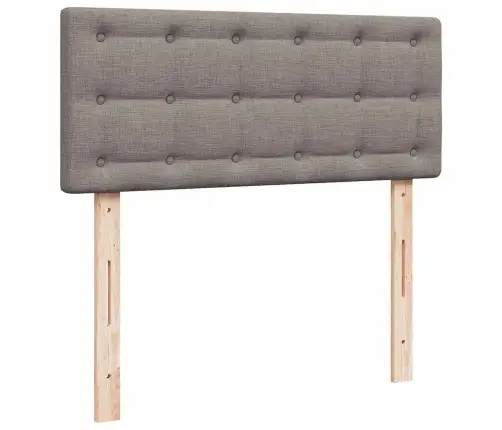 Atsperu Gulta Ar Matraci, Pelēkbrūns Audums, 120X190 Cm Vidaxl