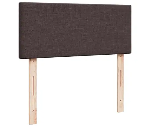 Atsperu Gultas Rāmis Ar Matraci, Tumši Brūna, 120X200Cm, Audums Vidaxl