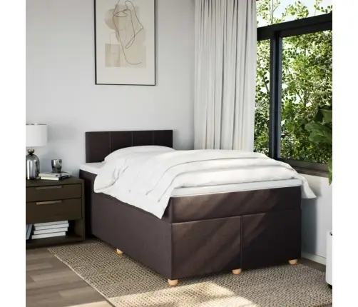 Kontinentaalvoodi Madratsiga, Tumepruun, 120X200 cm Kangas