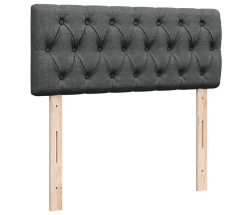 Atsperu Gulta Ar Matraci, Tumši Pelēka Audums, 120X200Cm Vidaxl