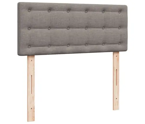 Atsperu Gultas Rāmis Ar Matraci, Pelēkbrūns, 120X200 Cm, Audums Vidaxl