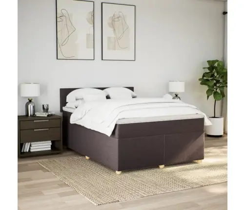 Kontinentaalvoodi Madratsiga, Tumepruun, 140X190 cm Kangas