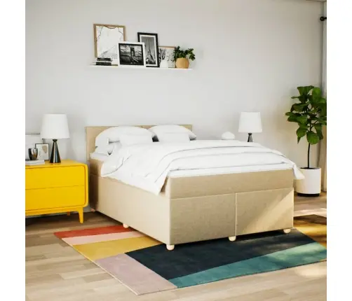 Kontinentaalvoodi Madratsiga, Kreemjas, 140X190 cm Kangas