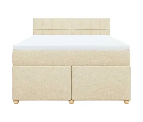 Kontinentaalvoodi Madratsiga, Kreemjas, 140X190 cm Kangas