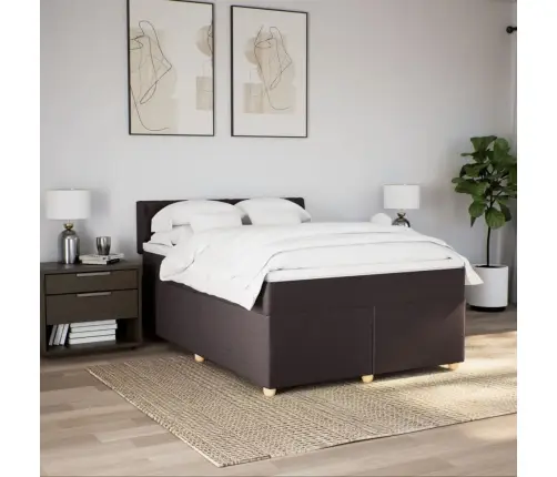 Kontinentaalvoodi Madratsiga, Tumepruun, 140X190 cm Kangas