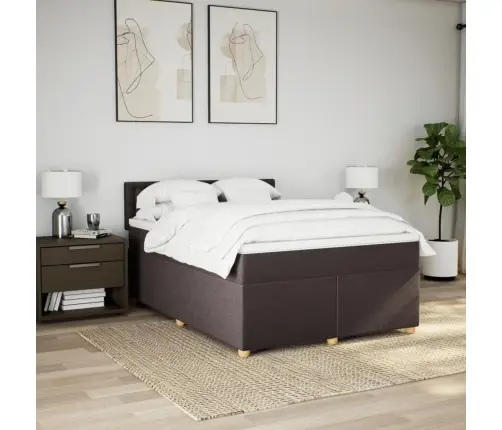 Kontinentaalvoodi Madratsiga, Tumepruun, 140X190 cm Kangas